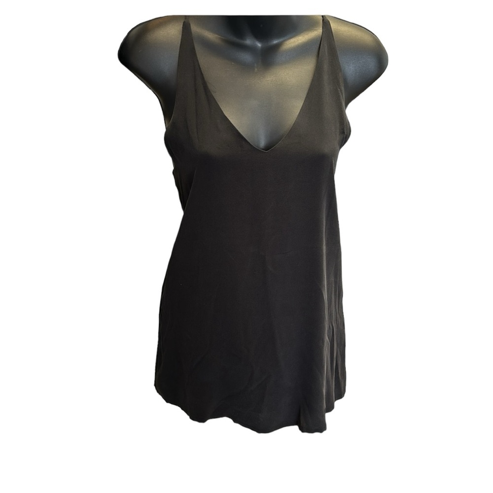 THE PODOLLS black silk cami top in XS, NWT